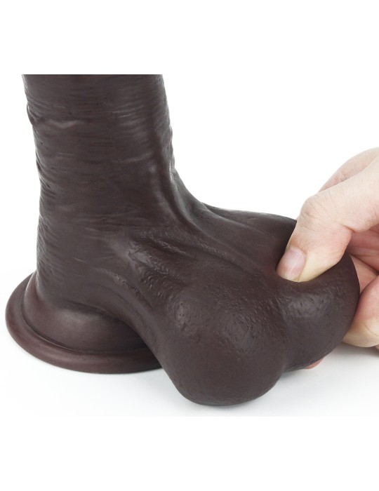 Gode Sliding Skin 15 x 4.8 cm Marron