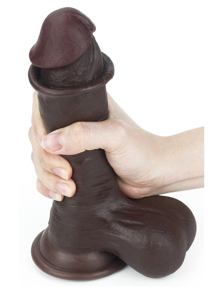 Gode Sliding Skin 15 x 4.8 cm Marron