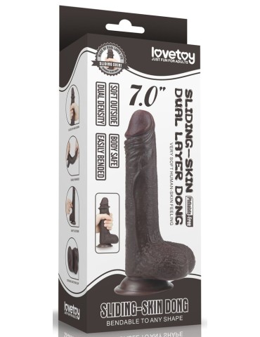 Gode Sliding Skin 13 x 3.5cm Marron 2