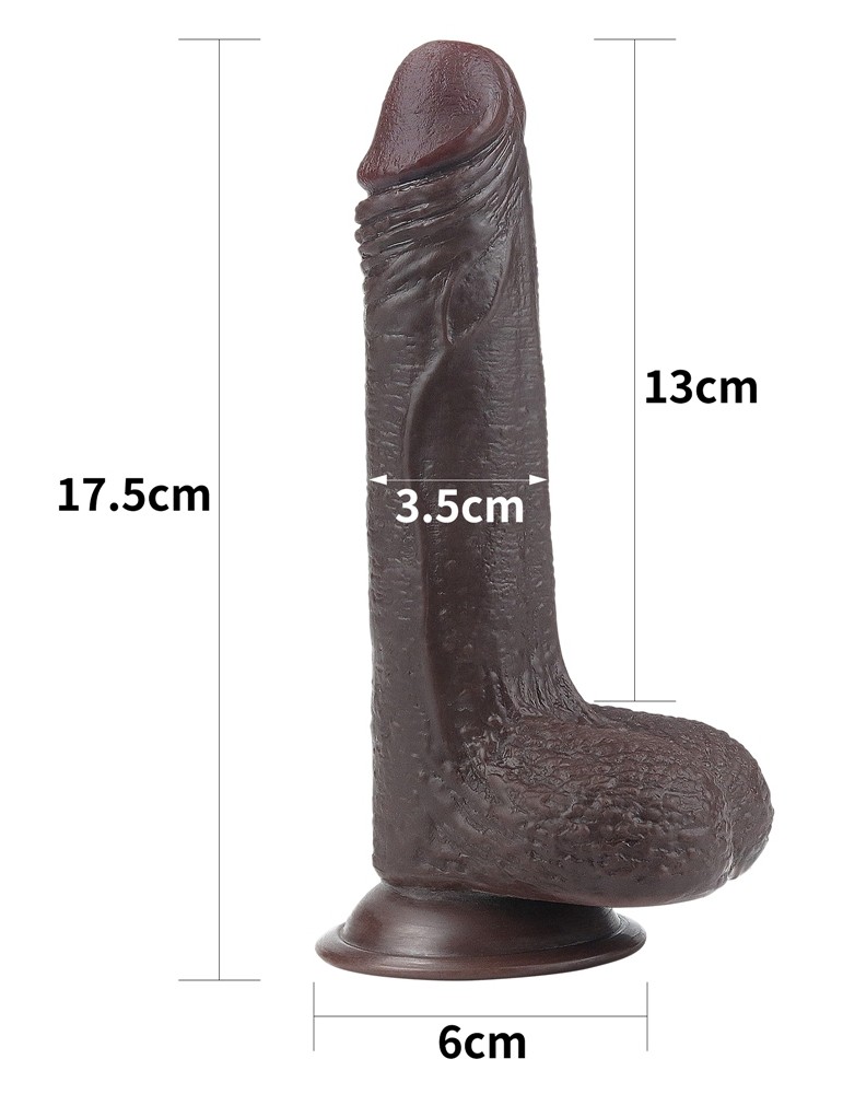 Gode Sliding Skin 13 x 3.5cm Marron