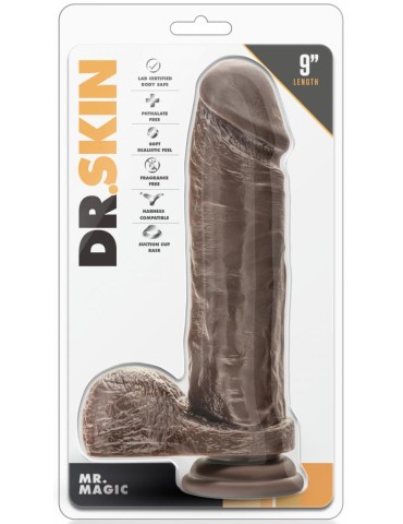 Gode réaliste Mr Magic Dr Skin 19 x 5cm Marron 2