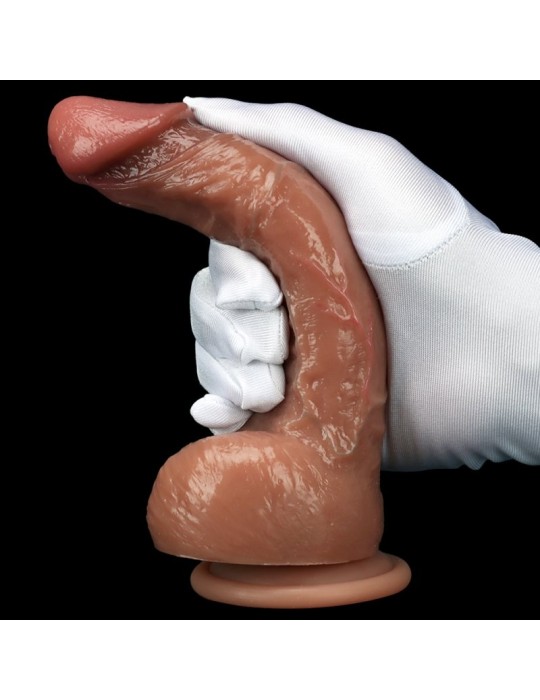 Gode Realdick 14 x 4cm Marron