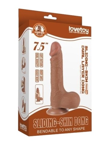 Gode Sliding Skin 13 x 3.7cm Marron 2