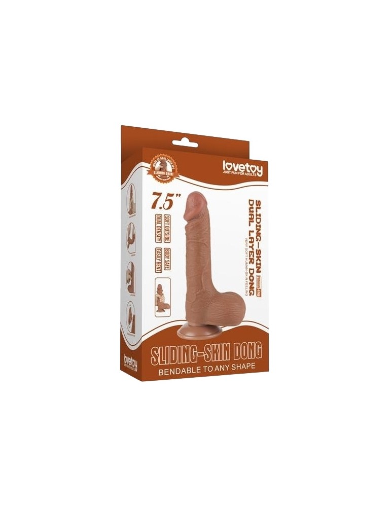 Gode Sliding Skin 13 x 3.7cm Marron