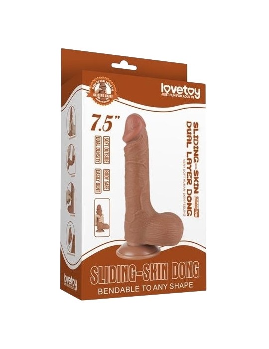 Gode Sliding Skin 13 x 3.7cm Marron