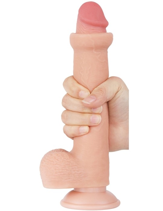 Gode avec Bourses Sliding Skin 17 x 3.5cm Gode avec Bourses Sliding Skin 17 x 3.5cm