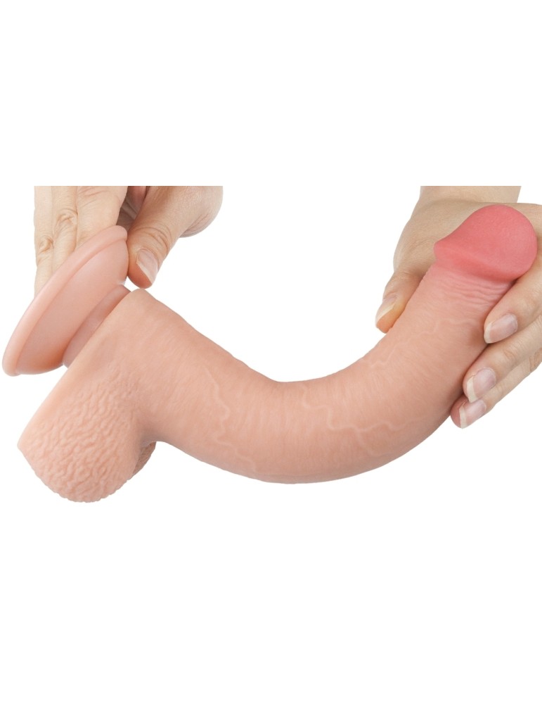 Gode avec Bourses Sliding Skin 17 x 3.5cm