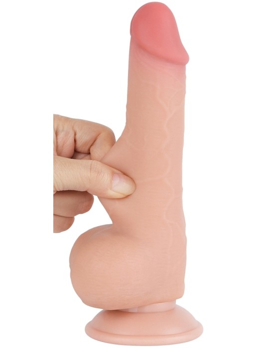 Gode avec Bourses Sliding Skin 13 x 3.8cm