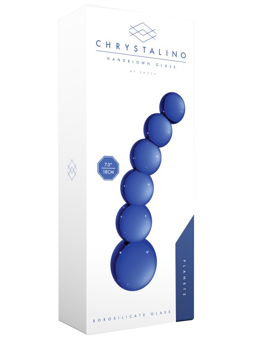 Gode en verre Planets Bleu 18 x 4.3 cm