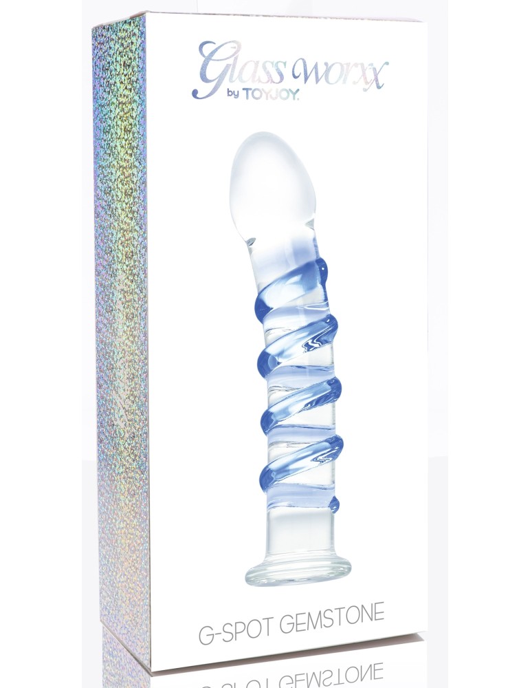 Gode en verre G-Spot Gemstone 17 x 3.7cm