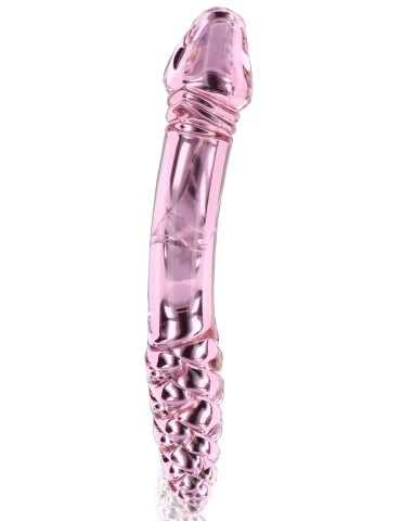 Gode en verre Rhinestone Scepter 23 x 3.6cm Rose