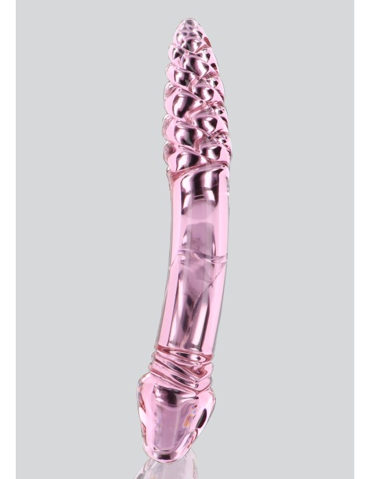 Gode en verre Rhinestone Scepter 23 x 3.6cm Rose