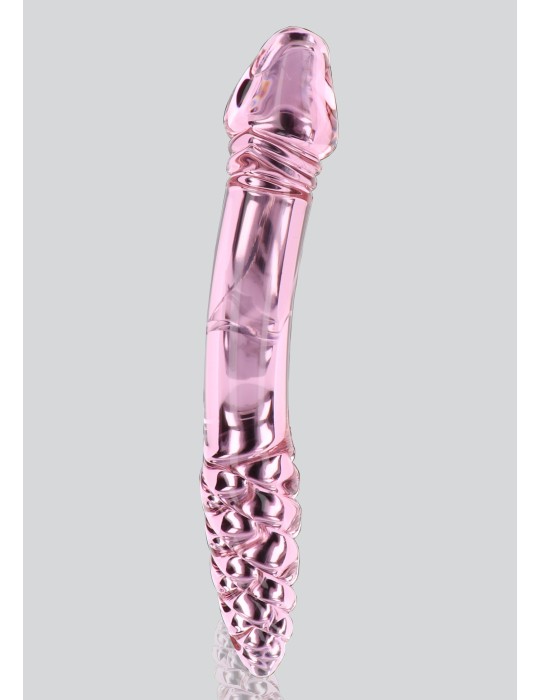 Gode en verre Rhinestone Scepter 23 x 3.6cm Rose