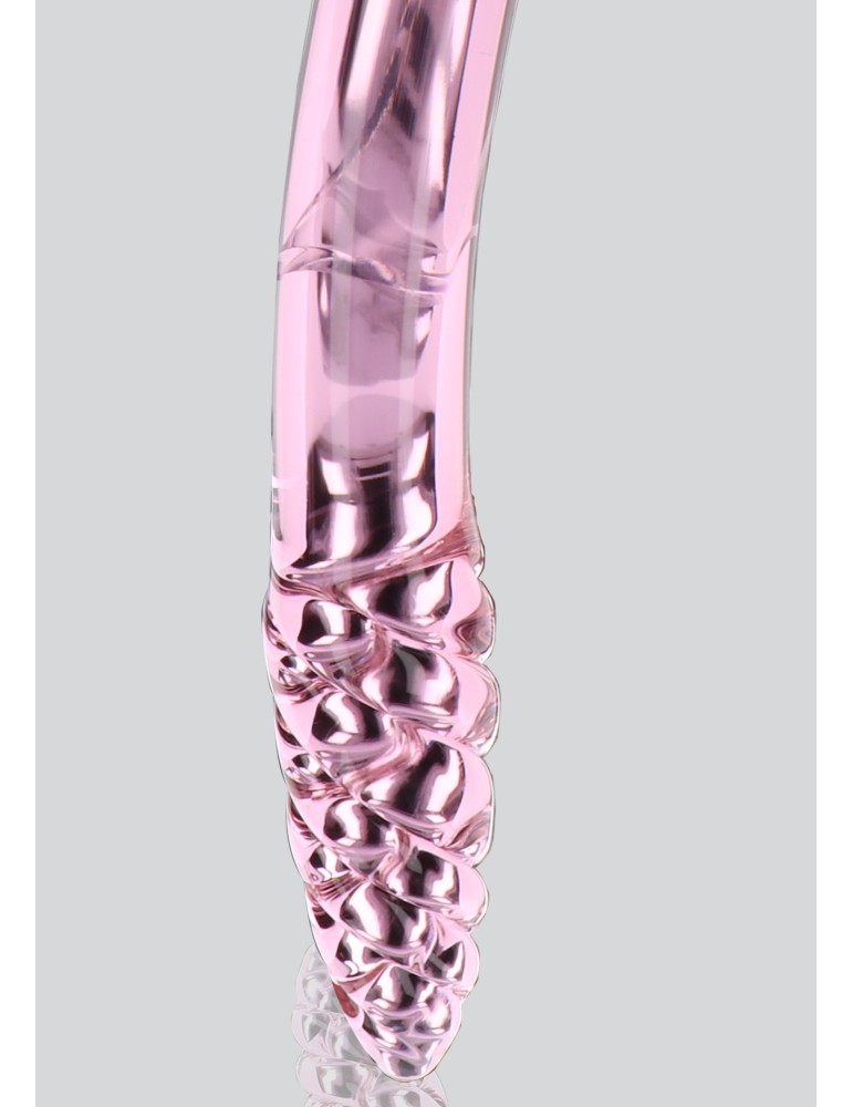 Gode en verre Rhinestone Scepter 23 x 3.6cm Rose