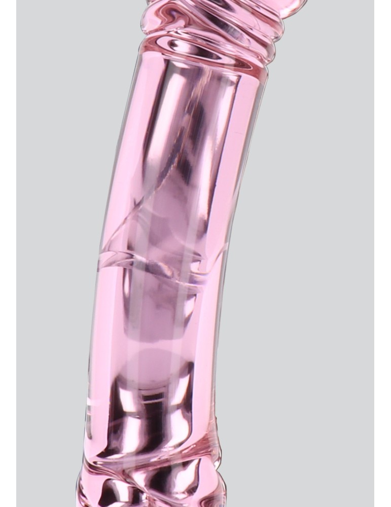 Gode en verre Rhinestone Scepter 23 x 3.6cm Rose