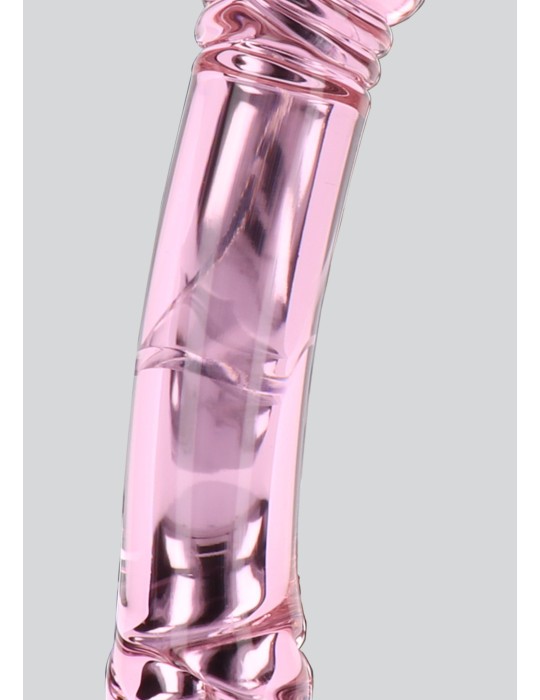 Gode en verre Rhinestone Scepter 23 x 3.6cm Rose