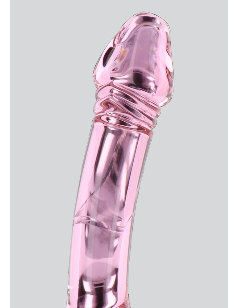 Gode en verre Rhinestone Scepter 23 x 3.6cm Rose