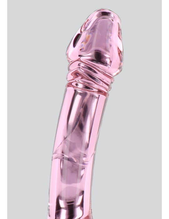 Gode en verre Rhinestone Scepter 23 x 3.6cm Rose