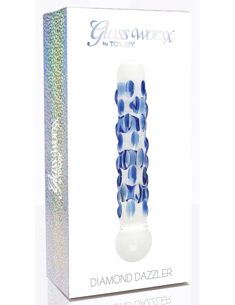 Gode en verre Diamond Dazzler 15 x 3cm