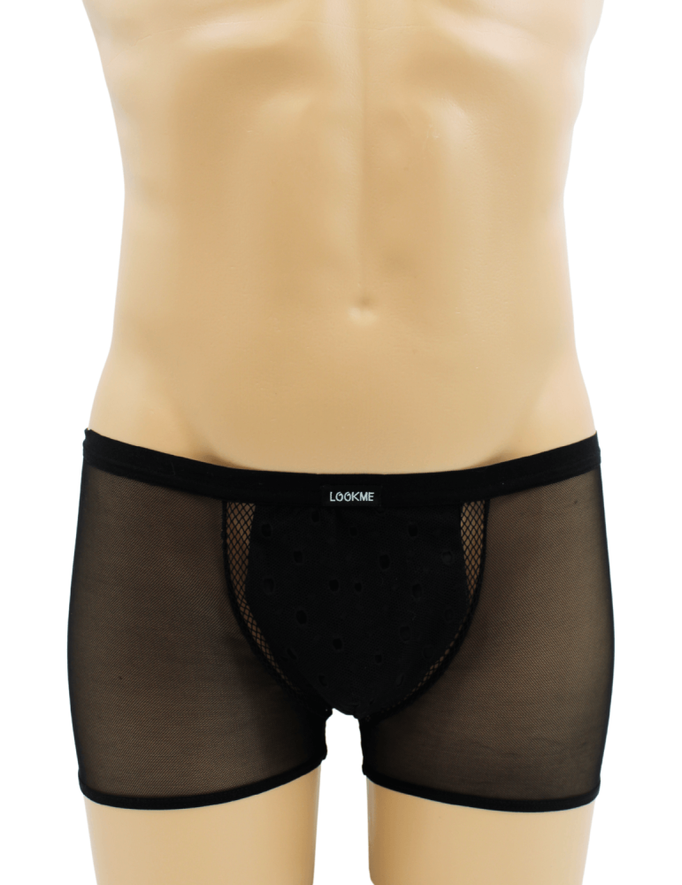 Boxer noir semi opaque - LM2502-67BLK
