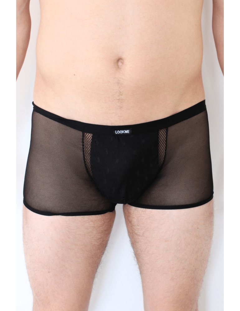 Boxer noir semi opaque - LM2502-67BLK