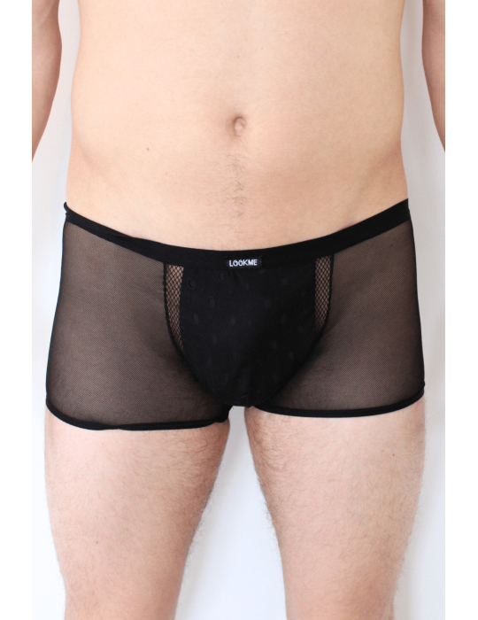 Boxer noir semi opaque - LM2502-67BLK