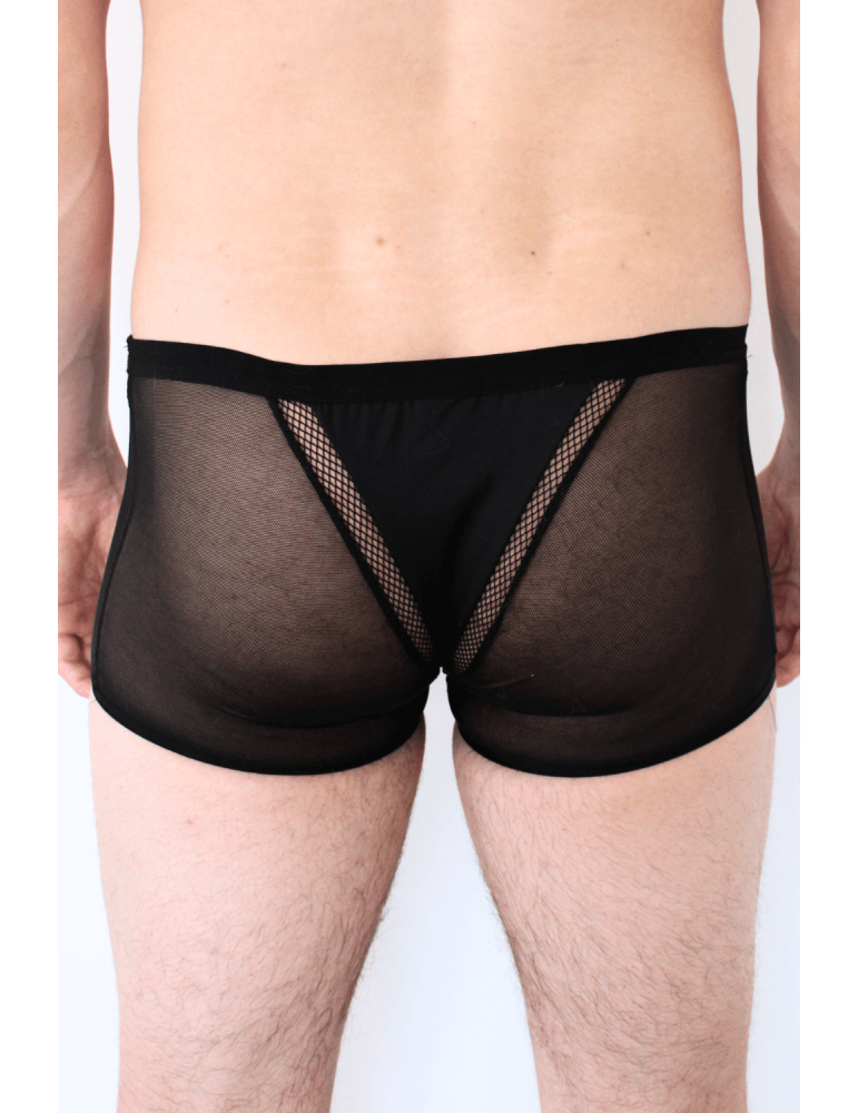 Boxer noir semi opaque - LM2502-67BLK