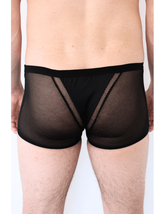 Boxer noir semi opaque - LM2502-67BLK