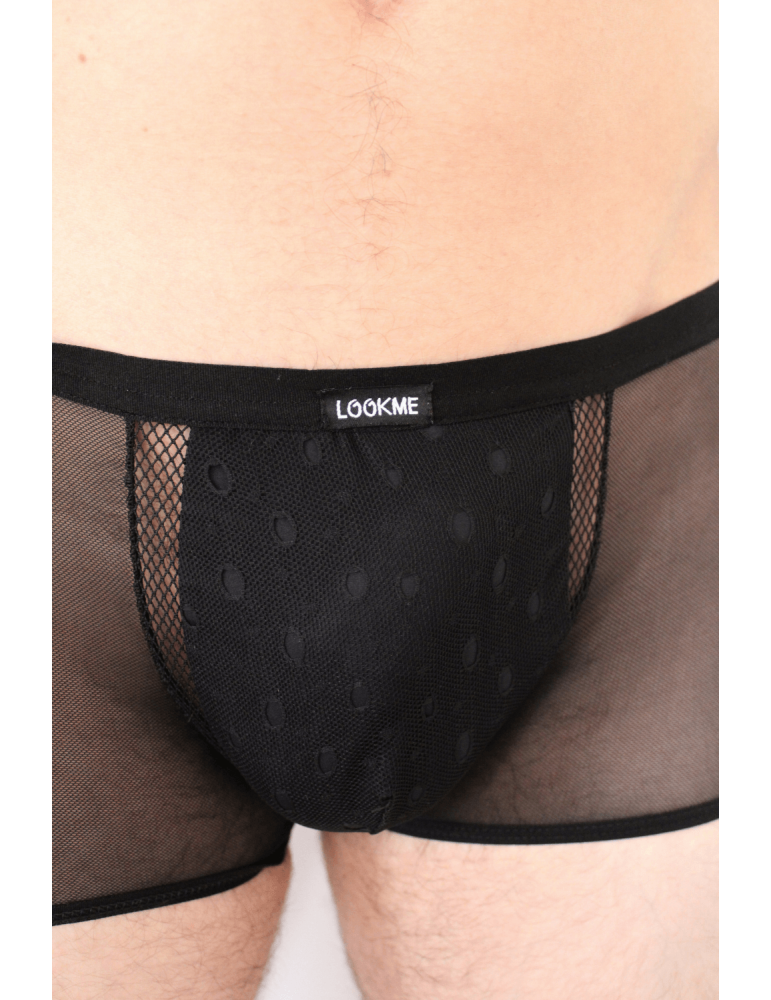 Boxer noir semi opaque - LM2502-67BLK