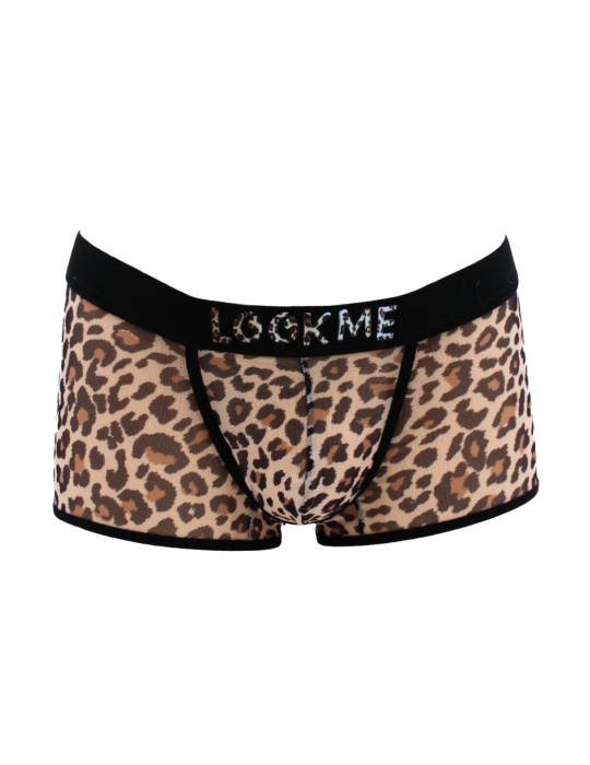 Boxer en résille imprimé léopard - LM2501-67LEO