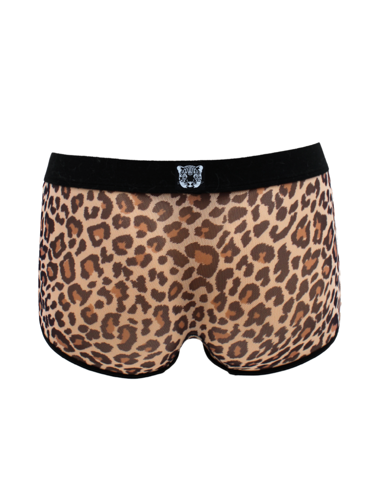 Boxer en résille imprimé léopard - LM2501-67LEO