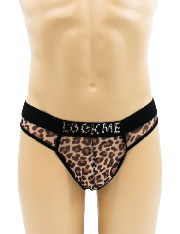 String en résille imprimé léopard - LM2501-57LEO 2