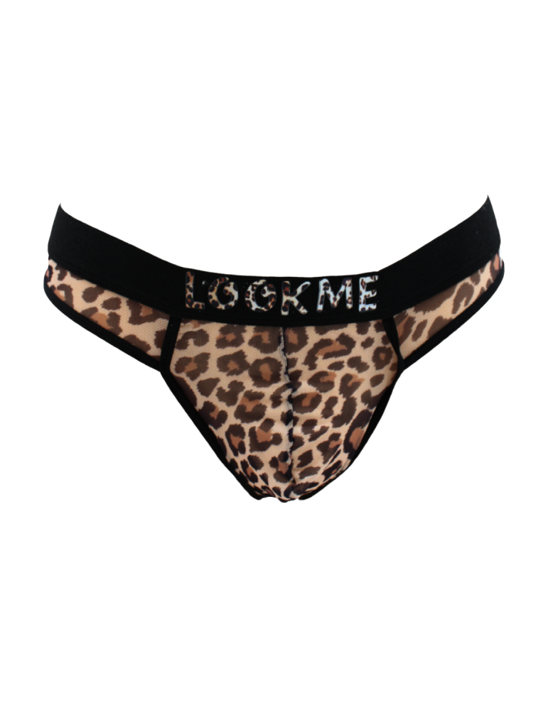 String en résille imprimé léopard - LM2501-57LEO