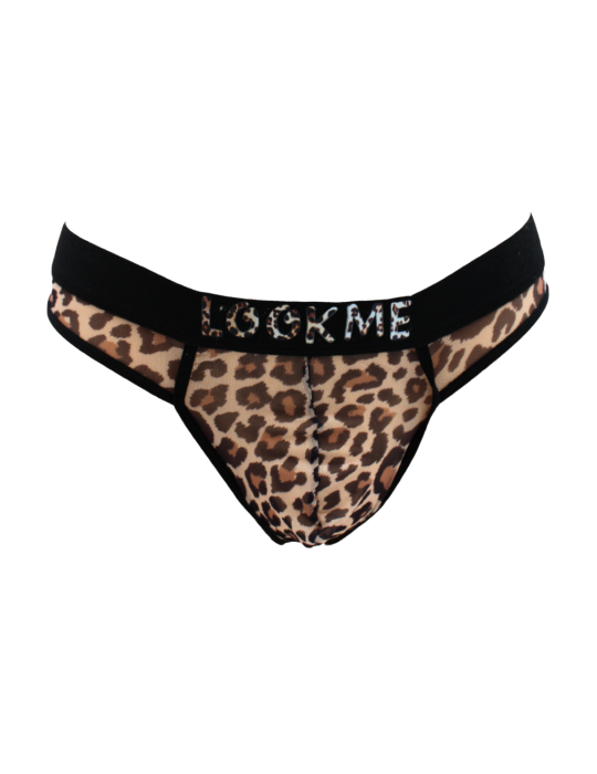 String en résille imprimé léopard - LM2501-57LEO