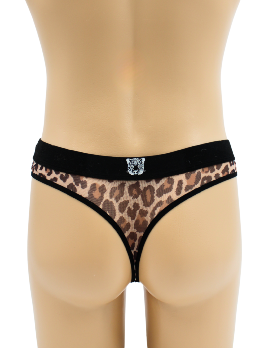 String en résille imprimé léopard - LM2501-57LEO