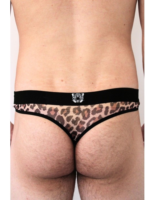 String en résille imprimé léopard - LM2501-57LEO