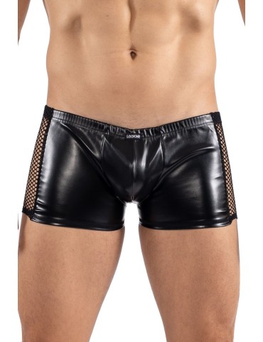Boxer noir Black Desire en simili cuir - LM2401-67BLK