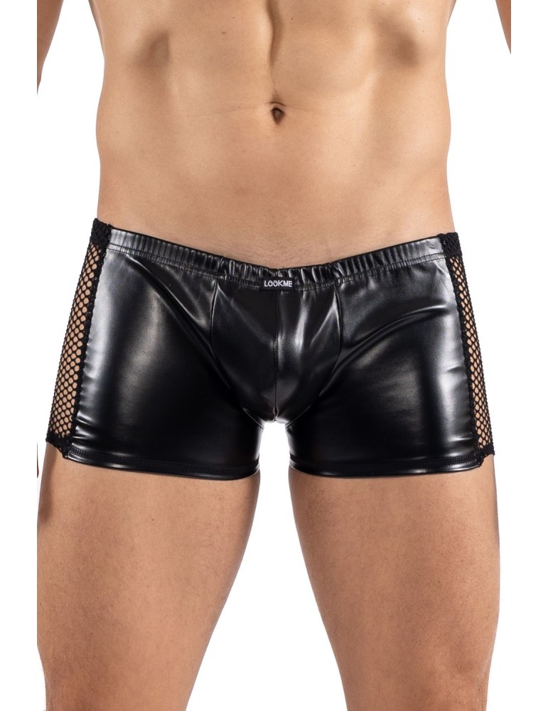 Boxer noir Black Desire en simili cuir - LM2401-67BLK Boxer noir Black Desire en simili cuir - LM2401-67BLK