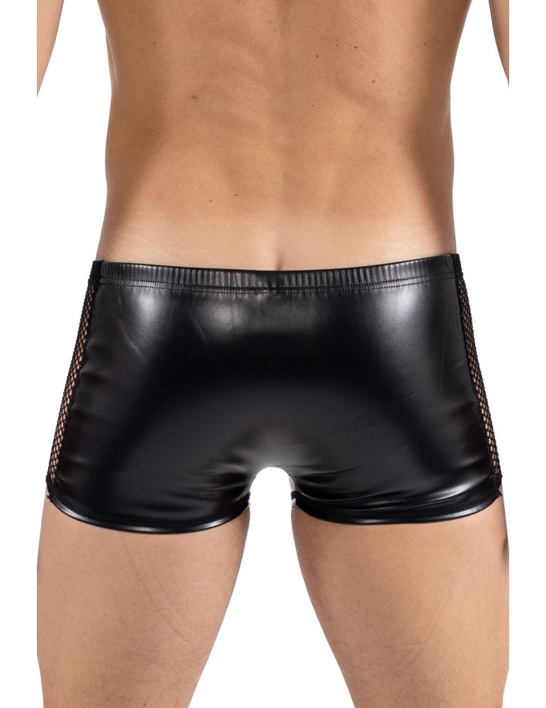 Boxer noir Black Desire en simili cuir - LM2401-67BLK