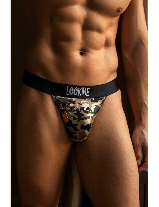 String imprimé camouflage argenté ARMY - LM2306-57CAM String imprimé camouflage argenté ARMY - LM2306-57CAM