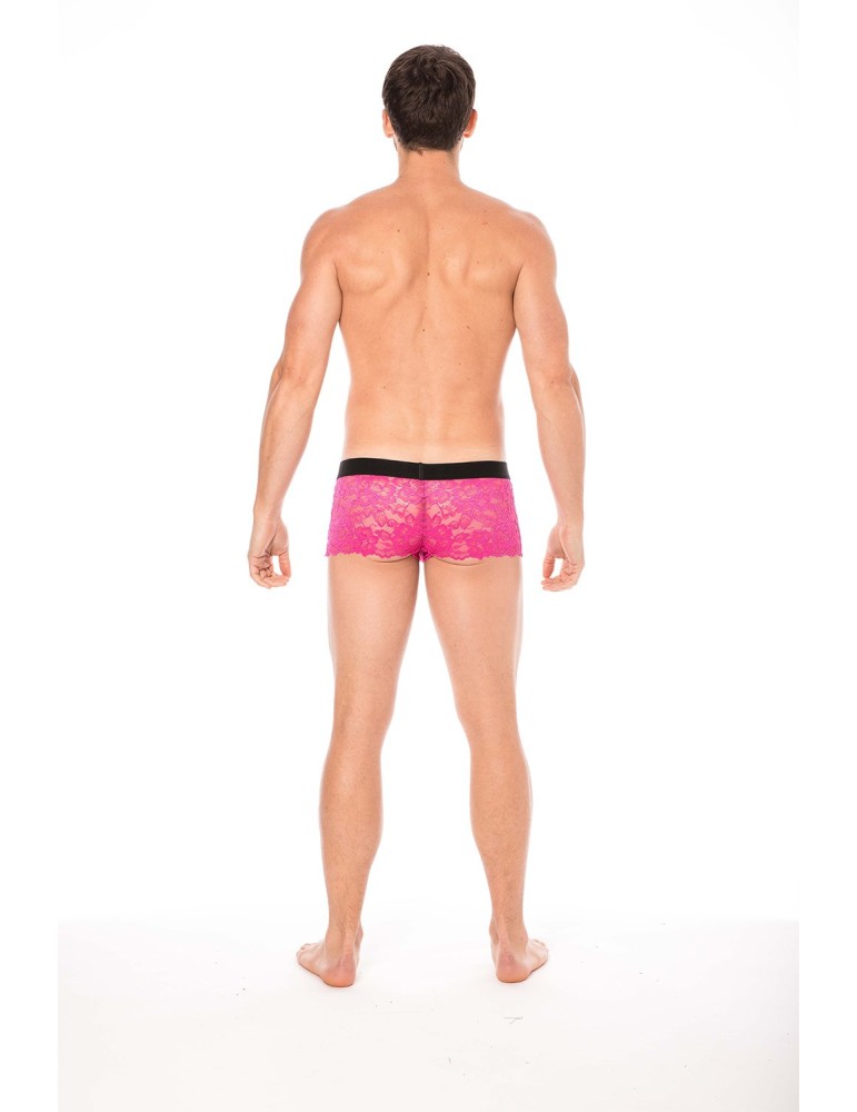 Boxer magenta en dentelle délicate - LM2006-67MAG