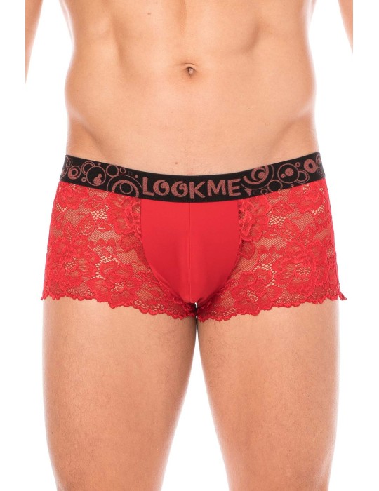 Boxer rouge en dentelle délicate - LM2006-67RED Boxer rouge en dentelle délicate - LM2006-67RED