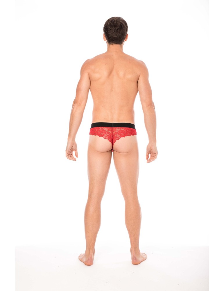 String rouge en dentelle délicate - LM2006-57RED