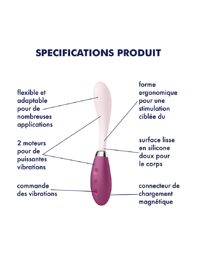 Vibromasseur G-spot flexible USB G-Spot Flex 3 Satisfyer - CC597806