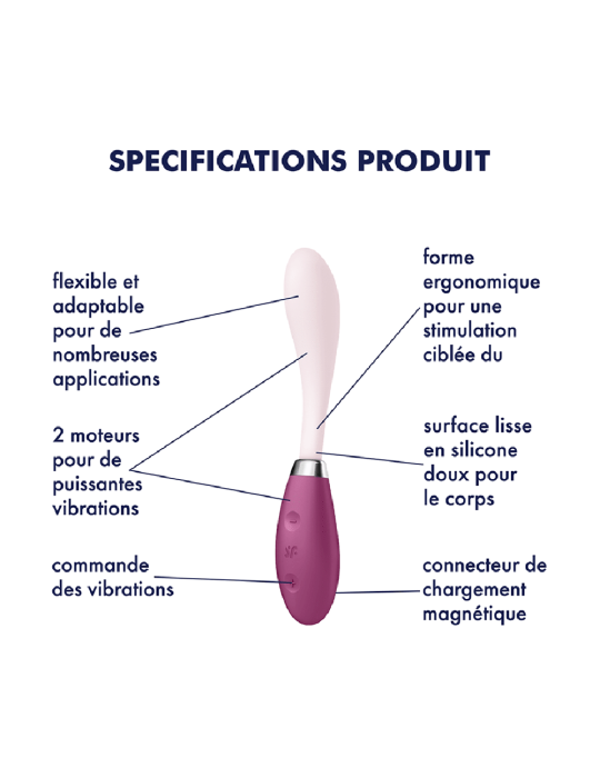 Vibromasseur G-spot flexible USB G-Spot Flex 3 Satisfyer - CC597806