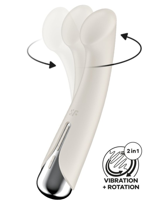 Vibromasseur point G tête rotative blanc USB Spinning g-spot 1 Satisfyer - CC597857 Vibromasseur point G tête rotative blanc USB Spinning g-spot 1 Satisfyer - CC597857