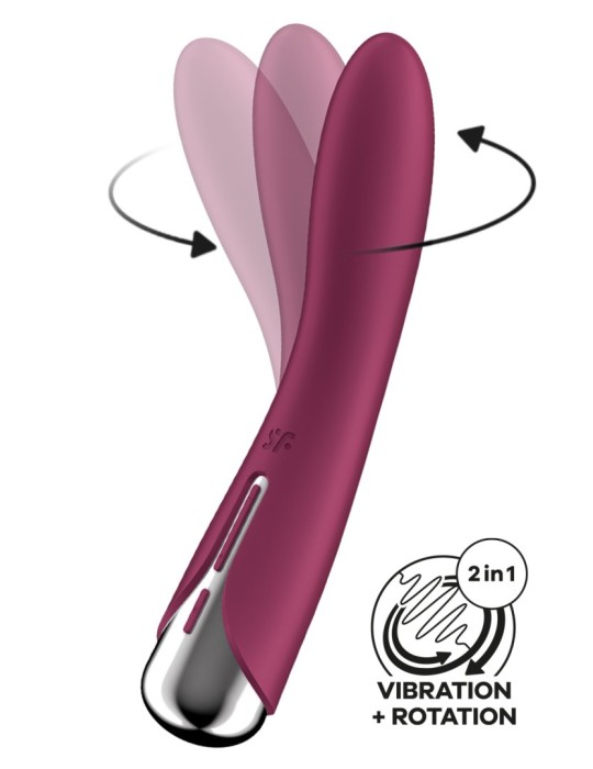 Vibromasseur USB tête rotative point G rouge Spinning Vibe 1 Satisfyer - CC597855 Vibromasseur USB tête rotative point G rouge Spinning Vibe 1 Satisfyer - CC597855