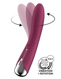 Vibromasseur USB tête rotative point G rouge Spinning Vibe 1 Satisfyer - CC597855