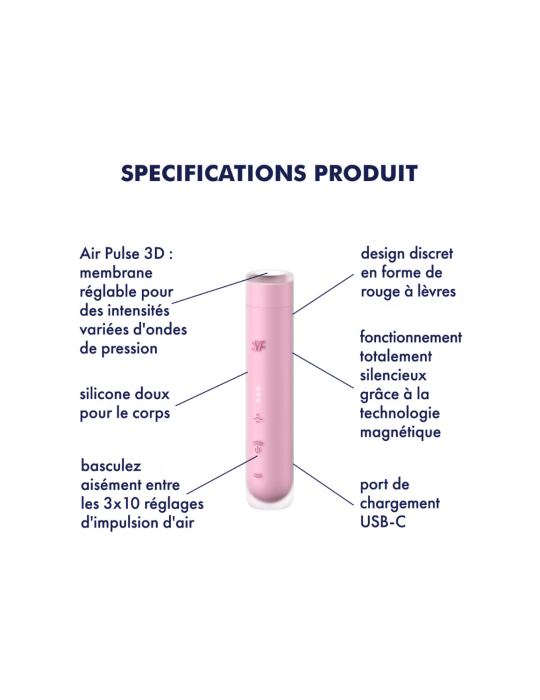 Stimulateur clitoridien de voyage First Kiss Satisfyer - CC597874