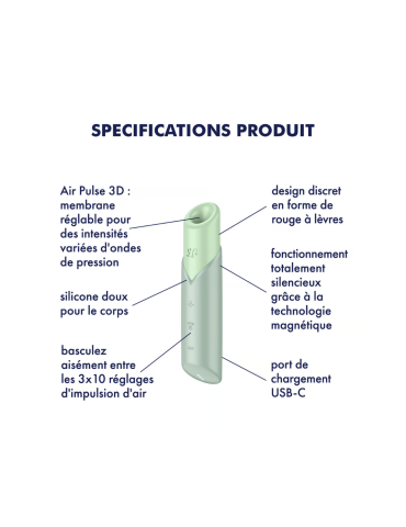 Stimulateur clitoridien de voyage Naughty Kiss Satisfyer - CC597871 2